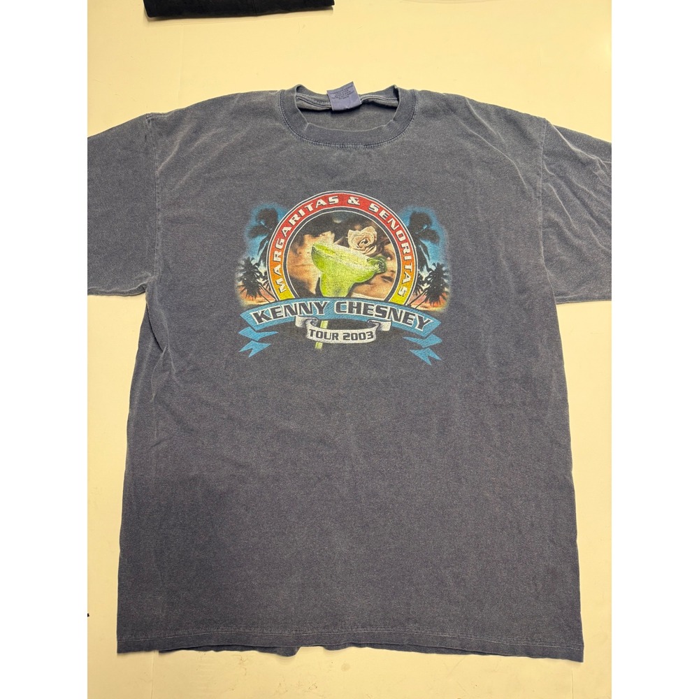 Vintage 2003 Kenny Chesney Margaritas & Senoritas Tour 2Sided T Shirt Mens L Y2K